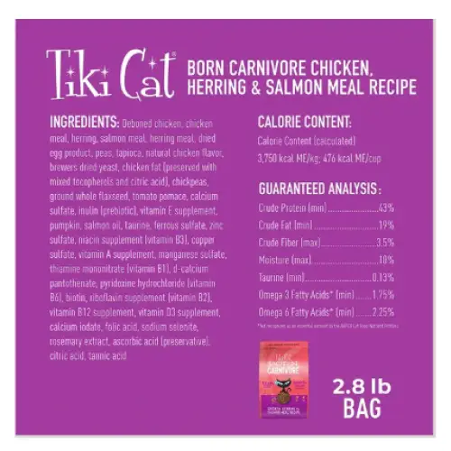 Tiki Cat Born Carnivore Chicken & Herring Grain-Free Dry Cat