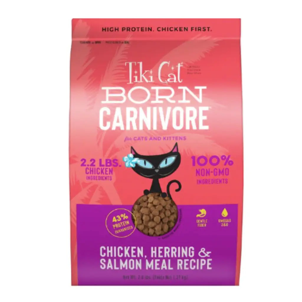 Tiki Cat Born Carnivore Chicken & Herring Grain-Free Dry Cat Food 2.8-lb bag