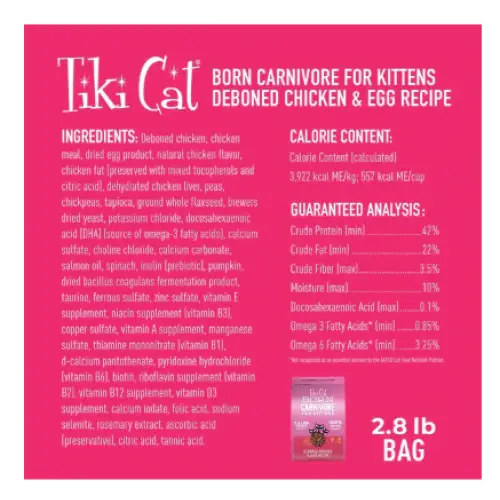 Tiki Cat Born Carnivore Deboned Chicken & Egg Recipe Dry