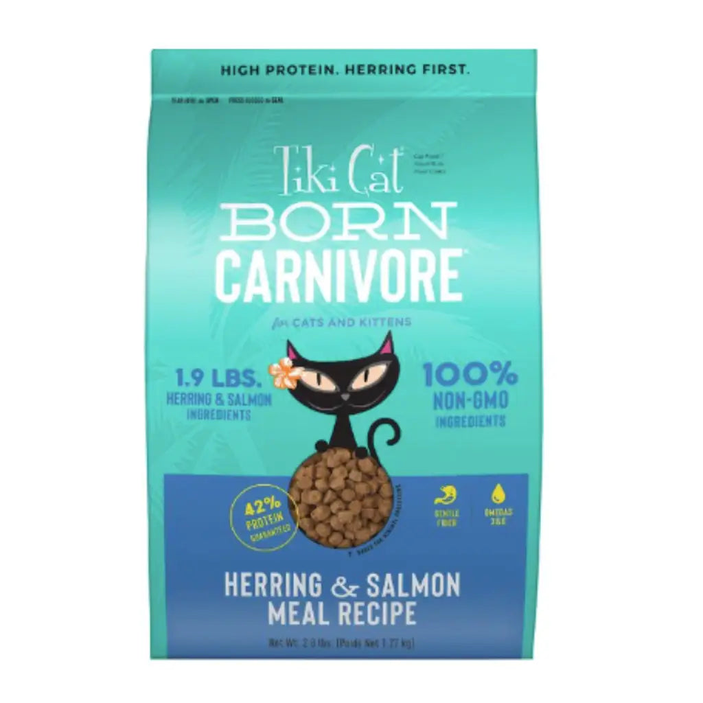 Tiki Cat Born Carnivore Herring & Salmon Grain-Free Dry Cat Food 2.8-lb bag