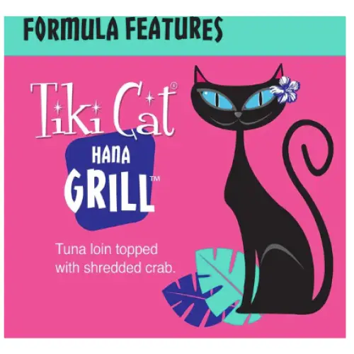 Tiki Cat Hana Grill Ahi Tuna Crab Wet Cat Food 2.8oz 6-oz -