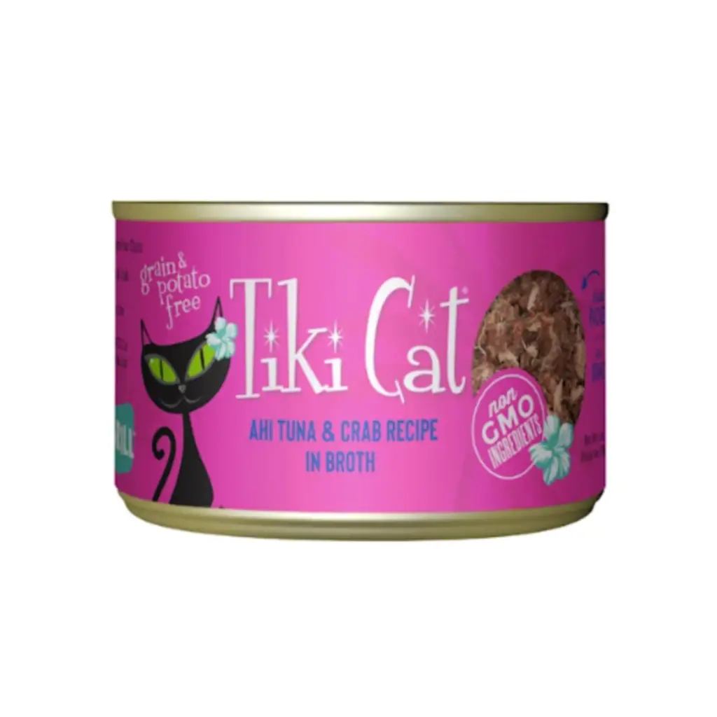 Tiki Cat Hana Grill Ahi Tuna Crab Wet Cat Food 2.8oz, 6-oz