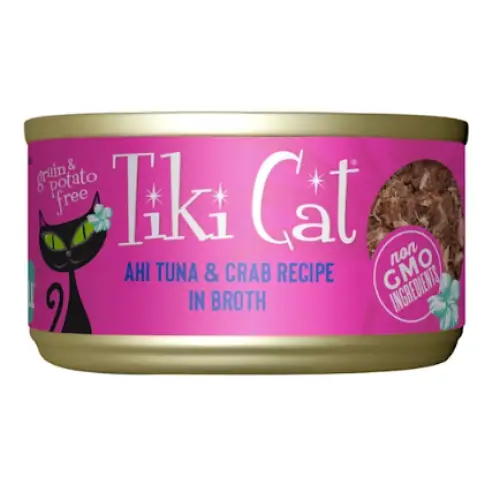 Tiki Cat Hana Grill Ahi Tuna Crab Wet Cat Food 2.8oz 6-oz -