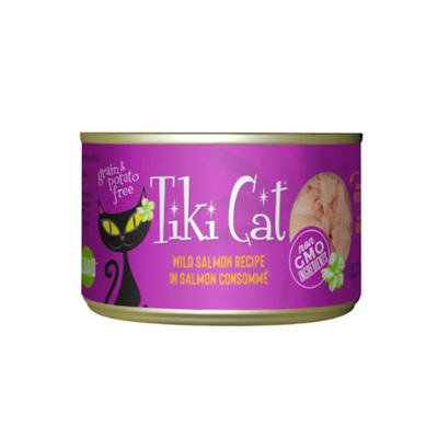 Tiki Cat Hanalei Luau Wild Salmon in Salmon Consomme Grain-Free Canned Cat Food, 6oz