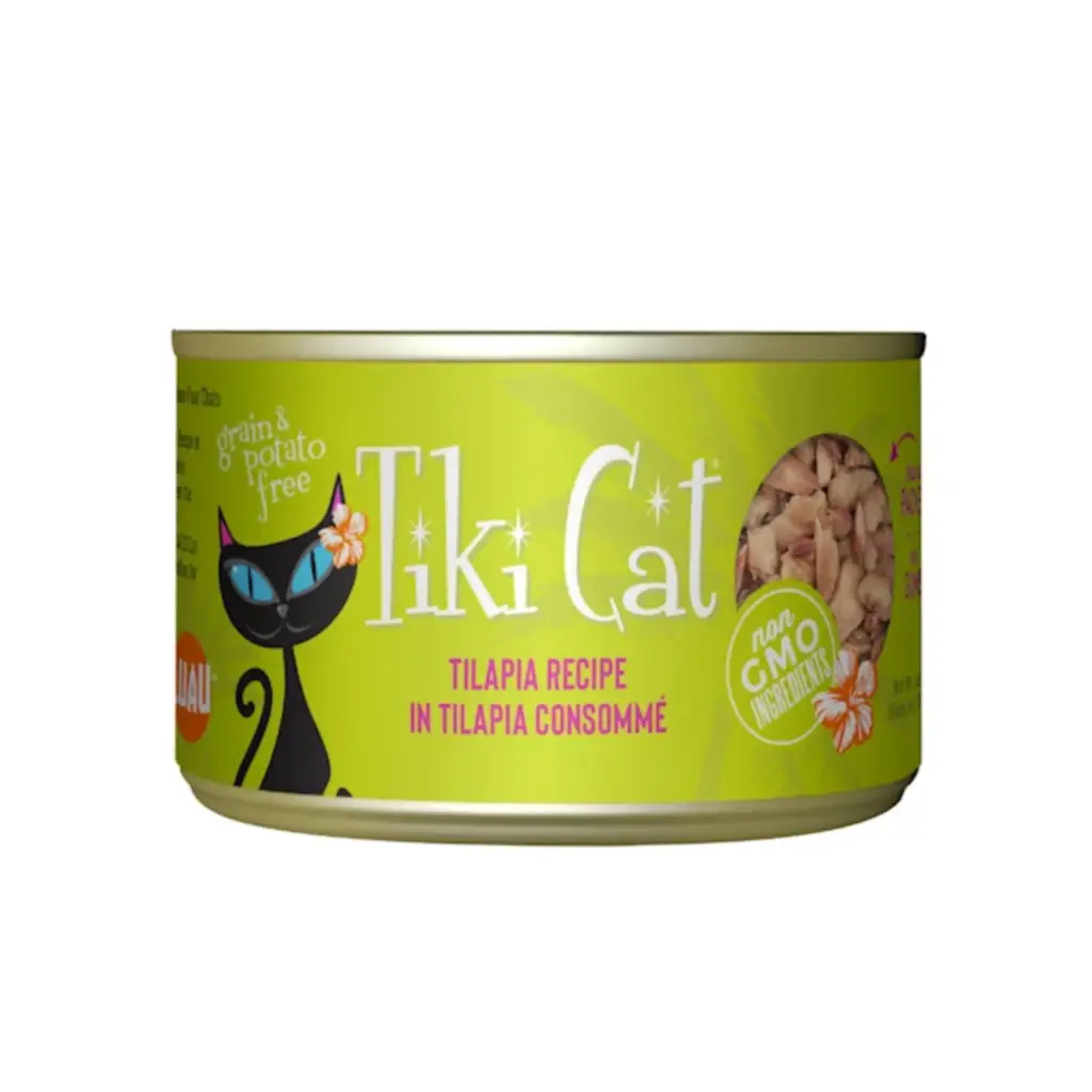 Tiki Cat Kapi'Olani Luau Tilapia in Tilapia Consomme Grain-Free Canned Cat Food, 6oz