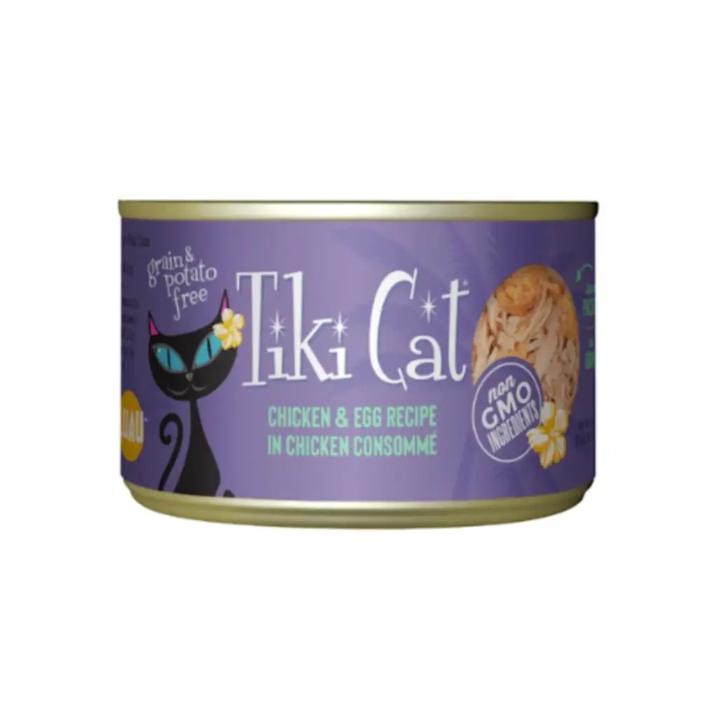 Tiki Cat Koolina Luau Chicken with Egg in Chicken Consomme Grain-Free Canned Cat Food, 6oz