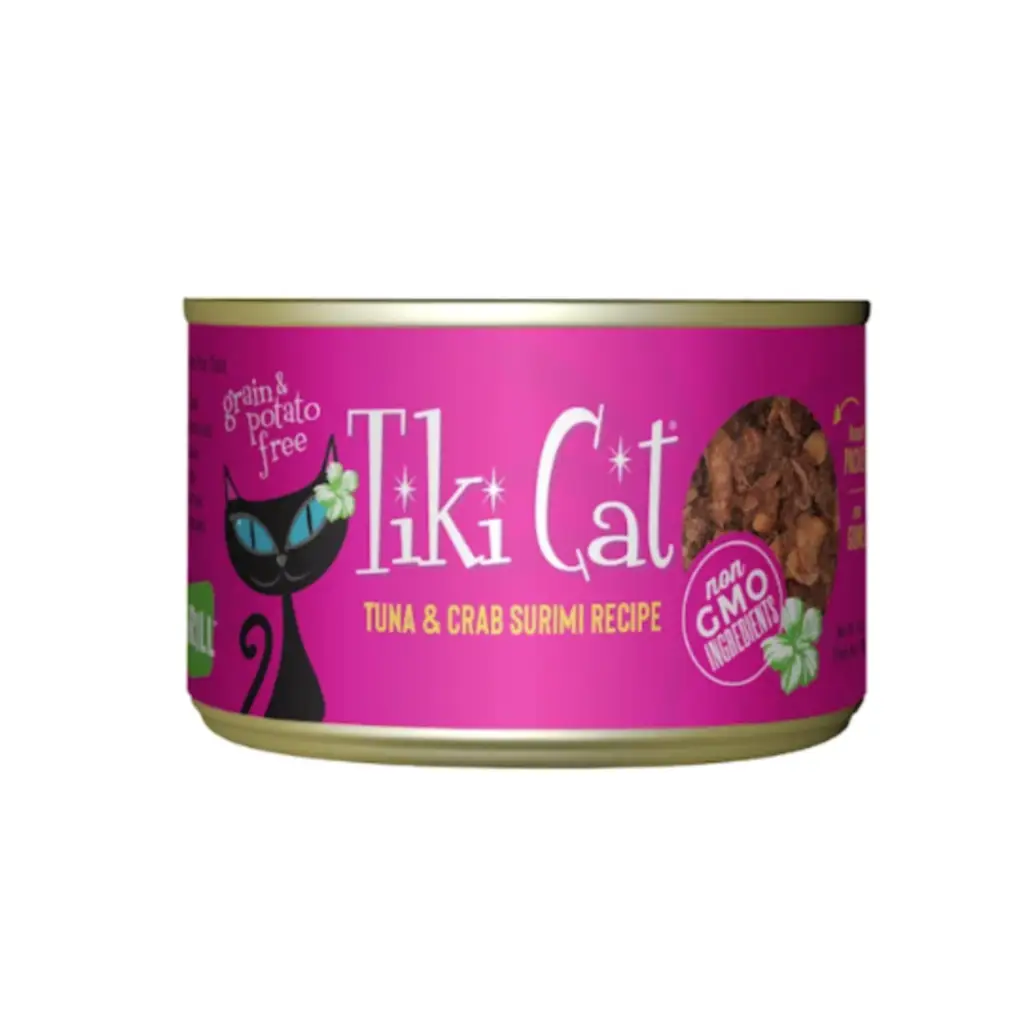 Tiki Cat Lanai Grill Tuna Crab Surimi Wet Cat Food 2.8oz, 6-oz