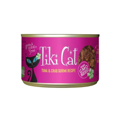 Tiki Cat Lanai Grill Tuna Crab Surimi Wet Cat Food 2.8oz, 6-oz