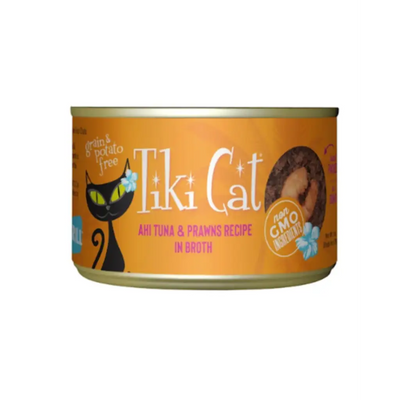 Tiki Cat Manana Grill Ahi Tuna Prawns Wet Cat Food 2.8oz, 6-oz