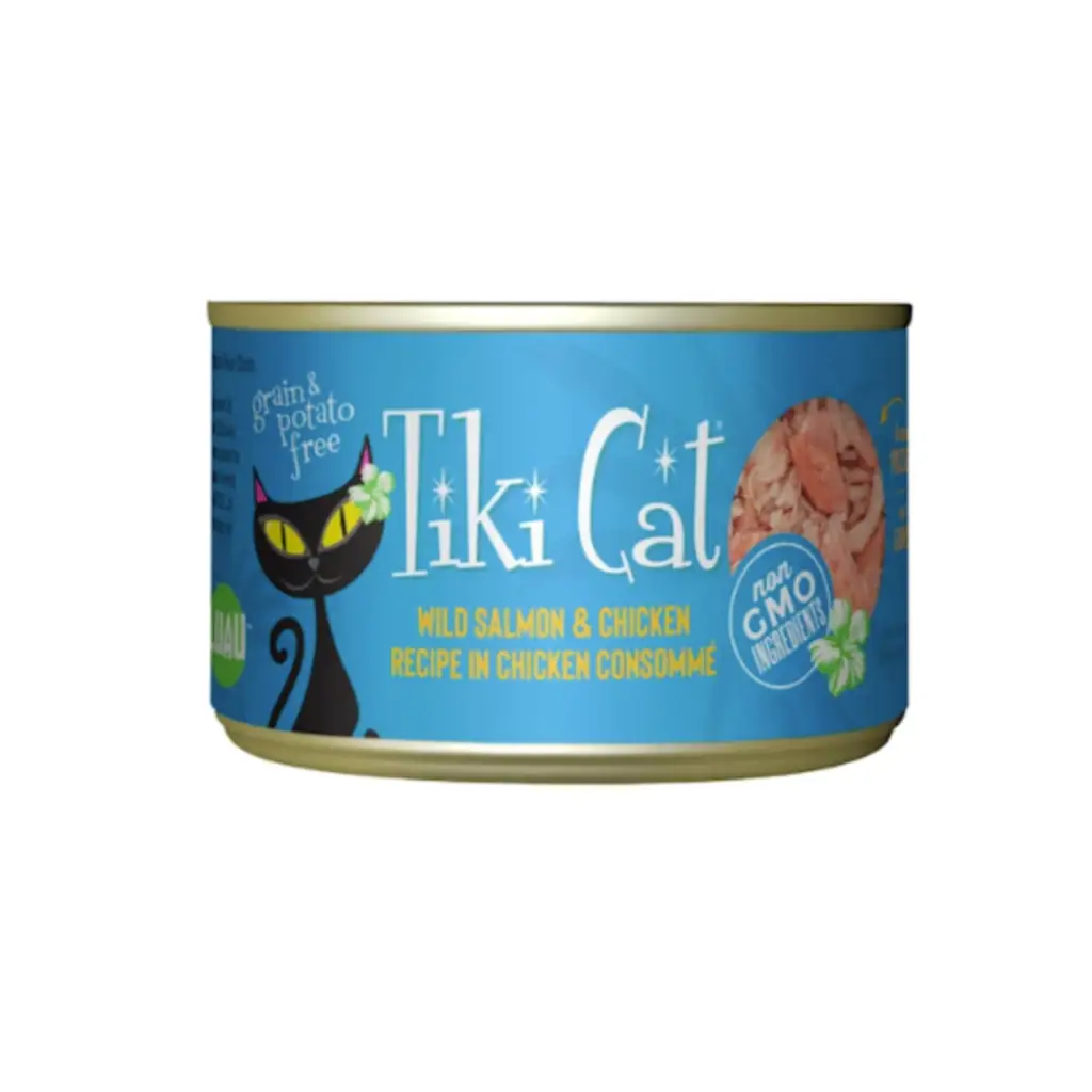 Tiki Cat Napili Luau Wild Salmon & Chicken in Chicken Consomme Grain-Free Canned Cat Food, 6oz