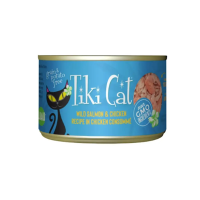 Tiki Cat Napili Luau Wild Salmon & Chicken in Chicken Consomme Grain-Free Canned Cat Food, 6oz