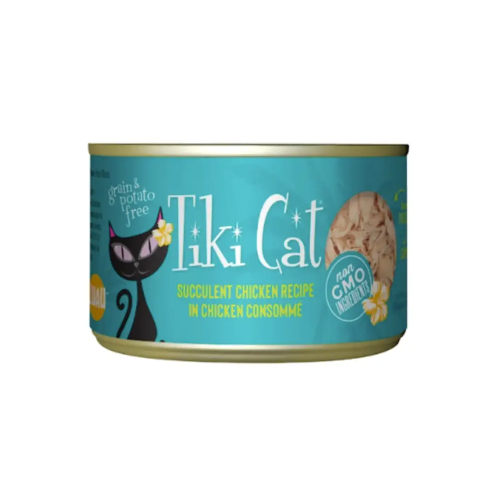 Tiki Cat Puka Puka Luau Succulent Chicken in Chicken Consomme Grain-Free Canned Cat Food, 6oz