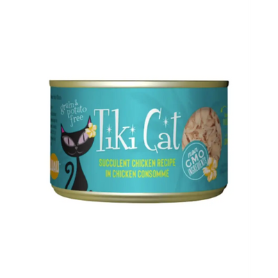Tiki Cat Puka Puka Luau Succulent Chicken in Chicken Consomme Grain-Free Canned Cat Food, 6oz