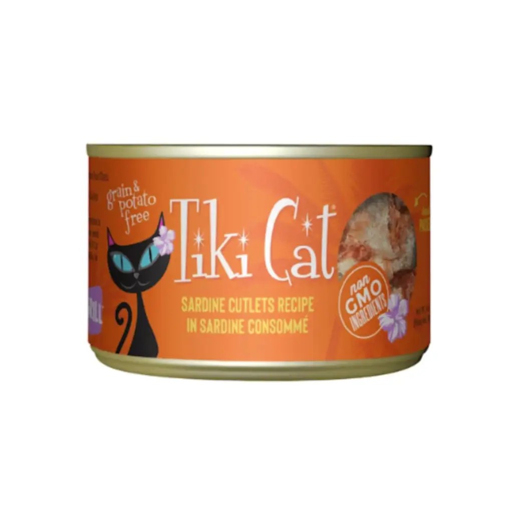 Tiki Cat Tahitian Grill Sardine Wet Cat Food 2.8oz, 6-oz