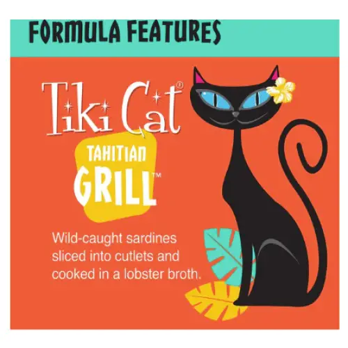 Tiki Cat Tahitian Grill Sardine Wet Cat Food 2.8oz 6-oz -