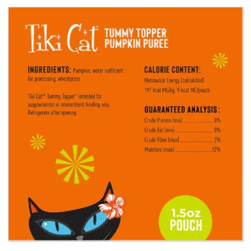 Tiki Cat Tummy Topper Pumpkin Puree Wheatgrass Grain-Free
