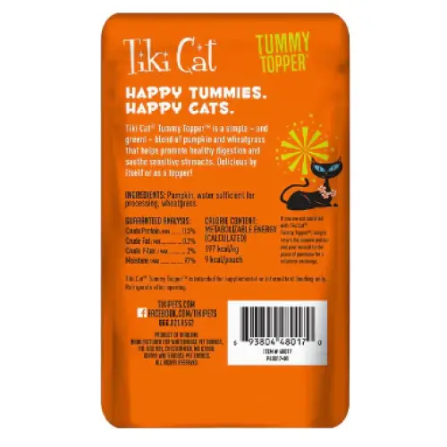 Tiki Cat Tummy Topper Pumpkin Puree Wheatgrass Grain-Free