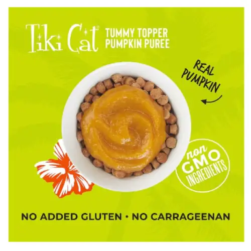 Tiki Cat Tummy Topper Pumpkin Puree Wheatgrass Grain-Free