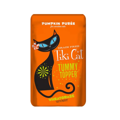 Tiki Cat Tummy Topper Pumpkin Puree Wheatgrass Grain-Free Wet Cat Food Topper, 1.5-oz